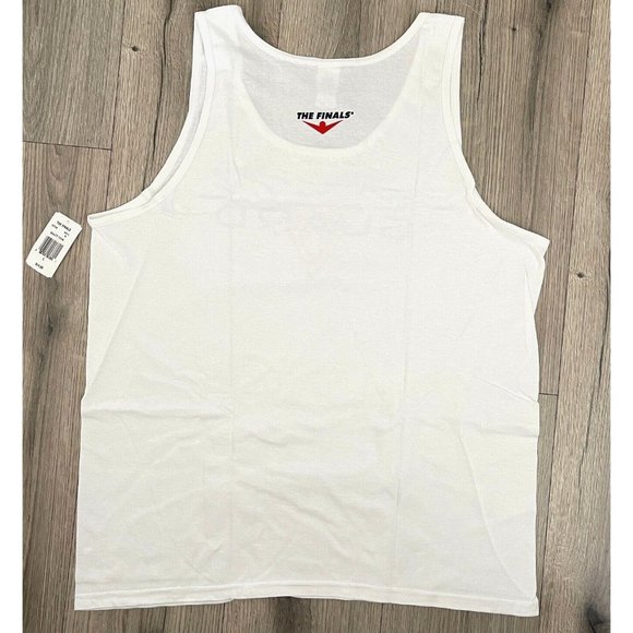 The Finals Tank Top White Red Guard Lifeguard 100% Ultra Cotton Gildan M or L - Picture 3 of 7